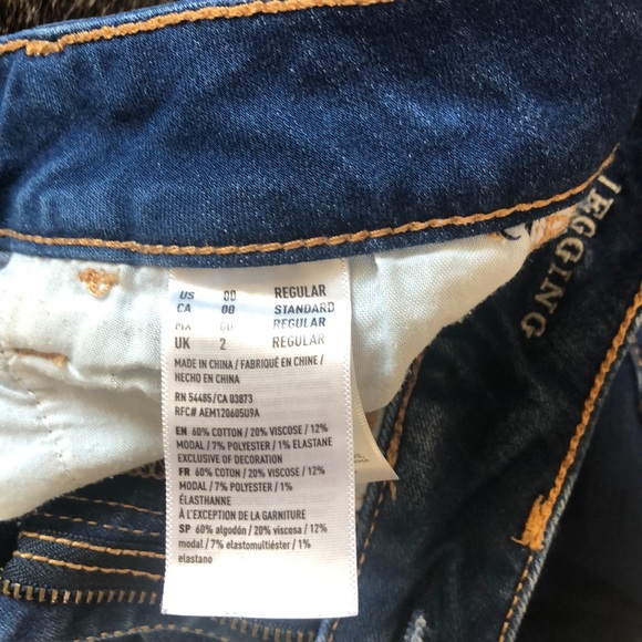 Blue American eagle jeans double zero - Picture 3 of 4